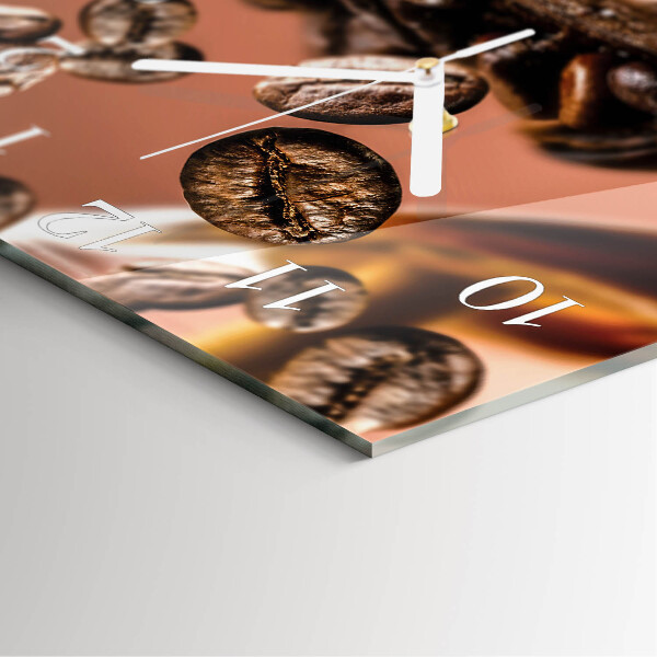 Square wall clock Coffee Beans
