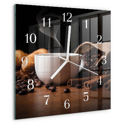 Square wall clock Coffee