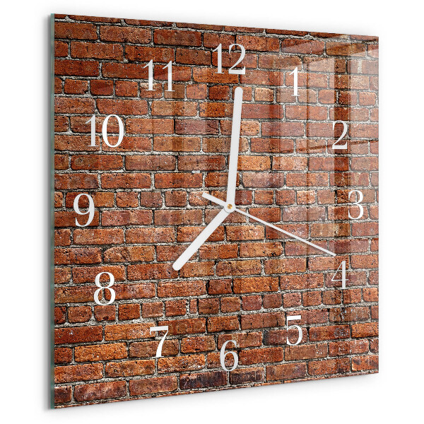 Square wall clock Brick