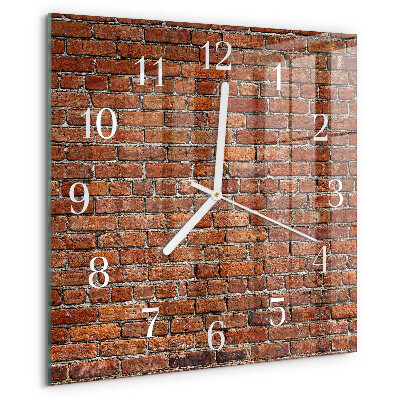 Square wall clock Brick