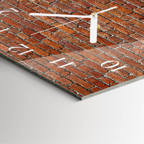 Square wall clock Brick