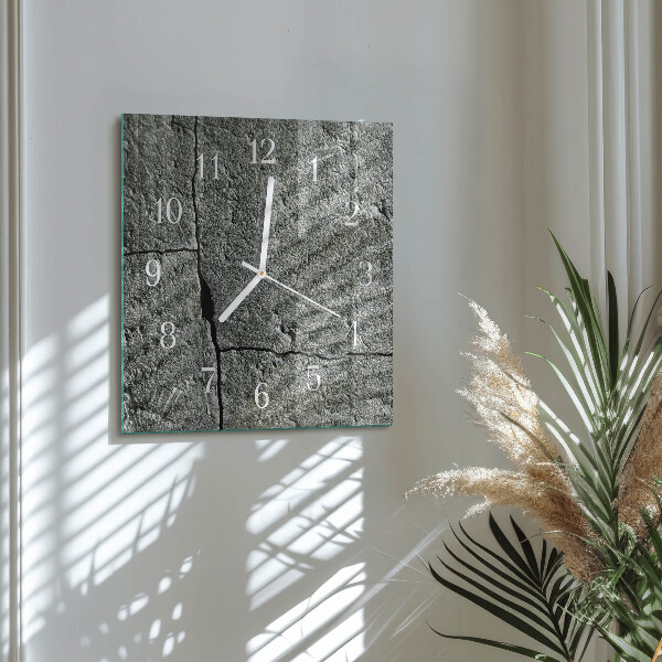 Square wall clock Natural Stone