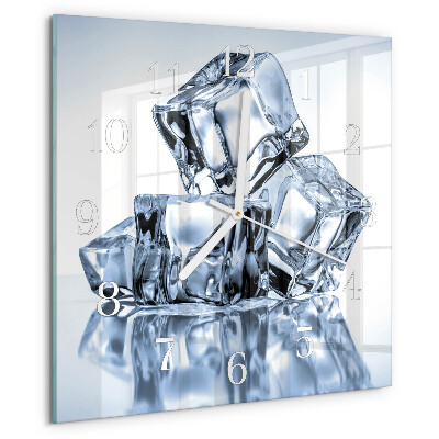Square wall clock Ice