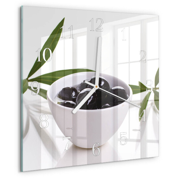 Square wall clock Olives