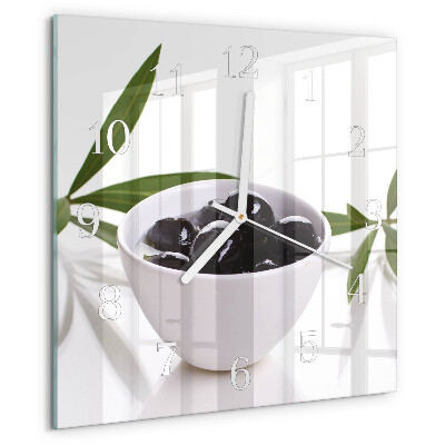 Square wall clock Olives