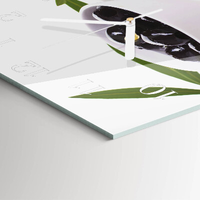 Square wall clock Olives