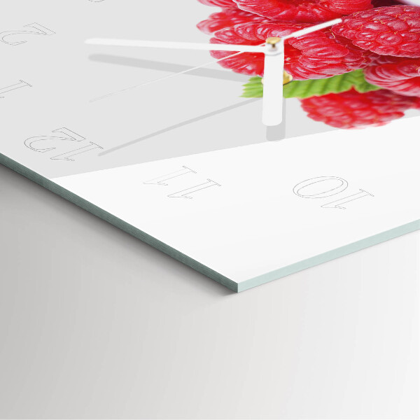 Square wall clock Raspberries