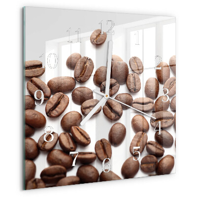 Square wall clock Coffee Beans