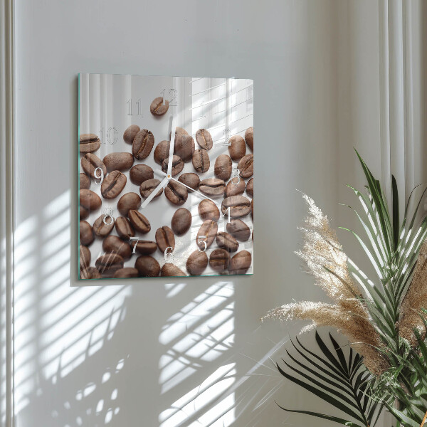 Square wall clock Coffee Beans