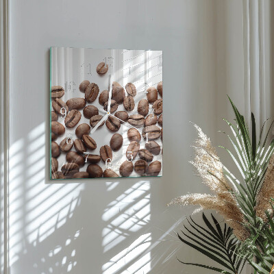 Square wall clock Coffee Beans