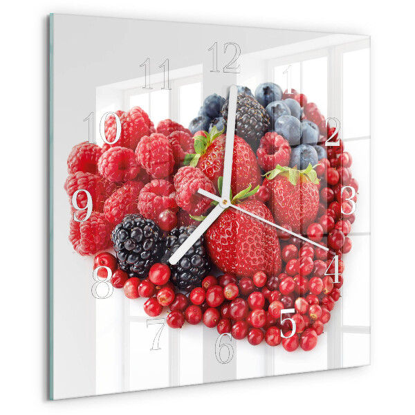 Square wall clock Fruit