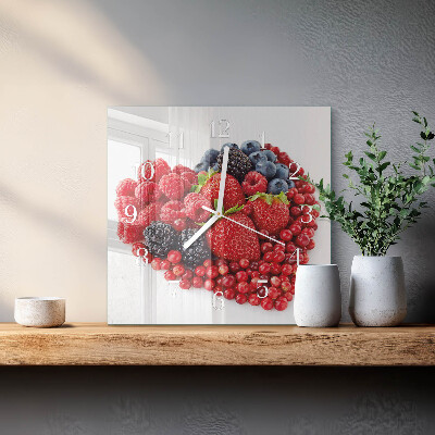 Square wall clock Fruit