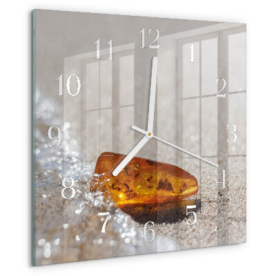 Square wall clock Amber