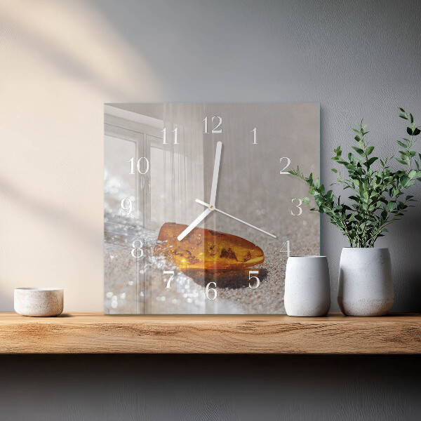 Square wall clock Amber
