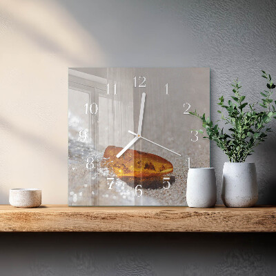 Square wall clock Amber