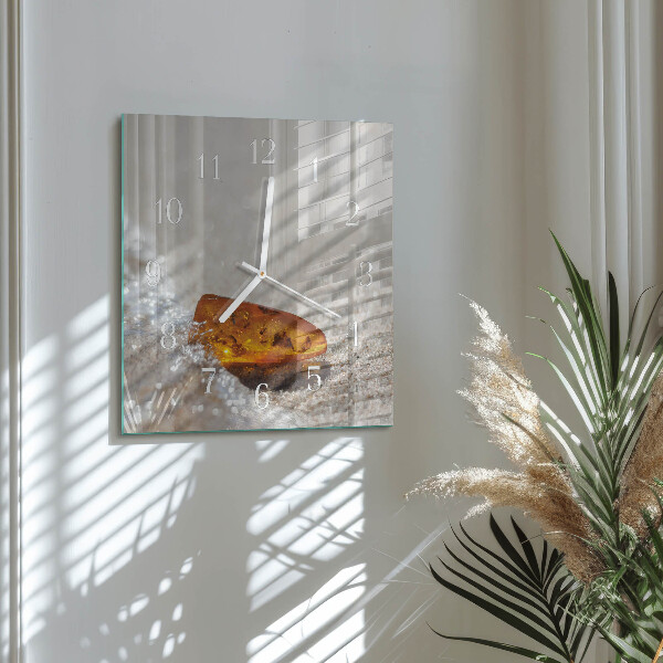 Square wall clock Amber