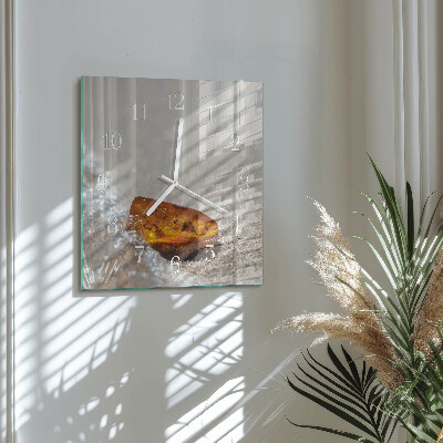 Square wall clock Amber