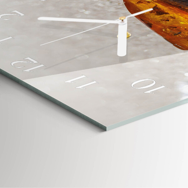 Square wall clock Amber