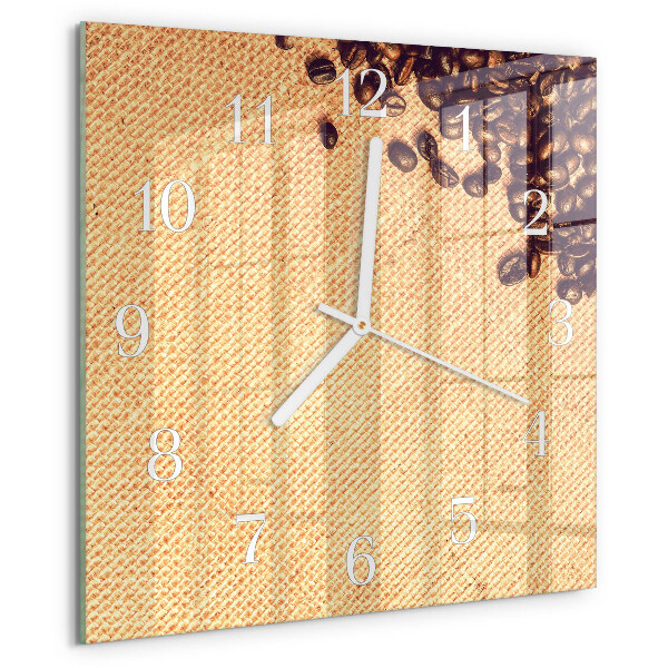 Square wall clock Coffee Beans