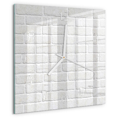 Square wall clock Brick