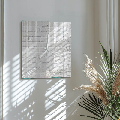 Square wall clock Brick