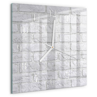 Square wall clock Brick