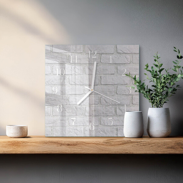 Square wall clock Brick