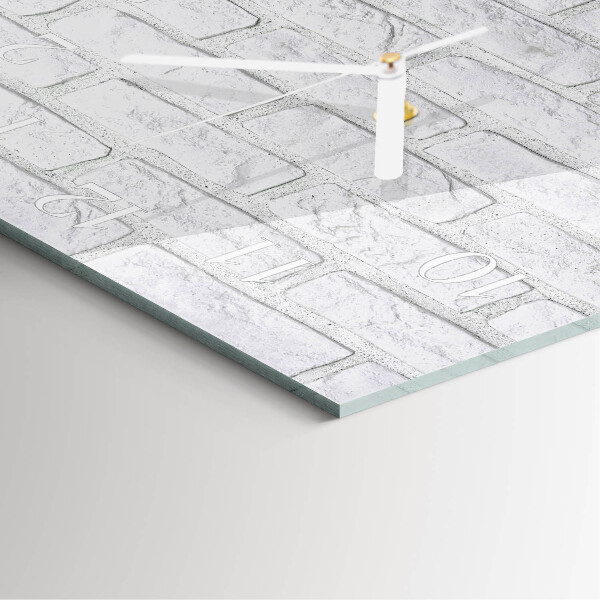 Square wall clock Brick