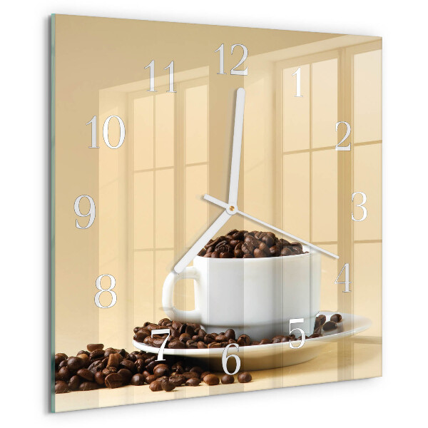 Square wall clock Coffee