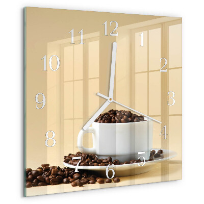 Square wall clock Coffee