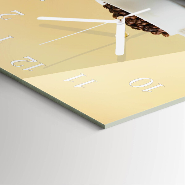 Square wall clock Coffee