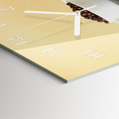 Square wall clock Coffee