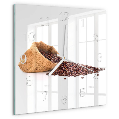 Square wall clock Coffee Beans