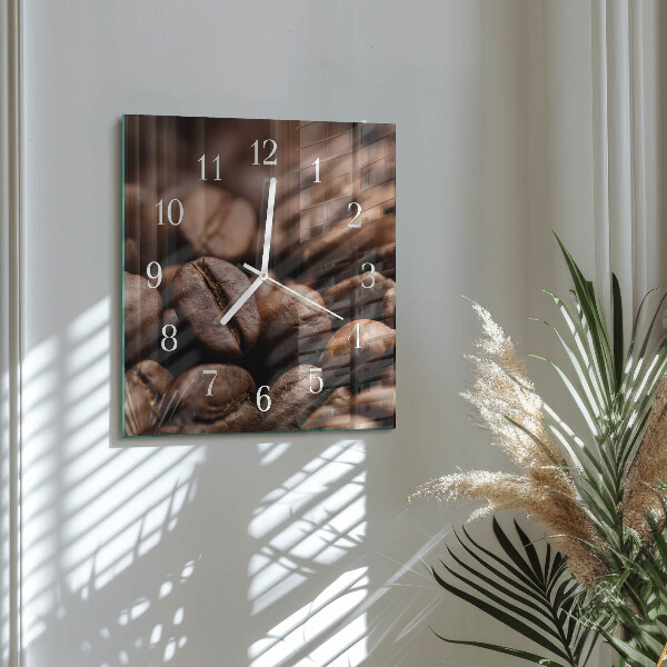 Square wall clock Coffee Beans