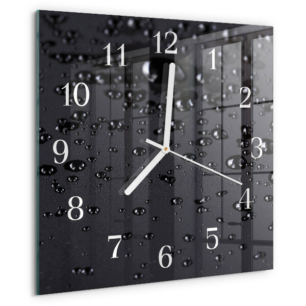Square wall clock Drops