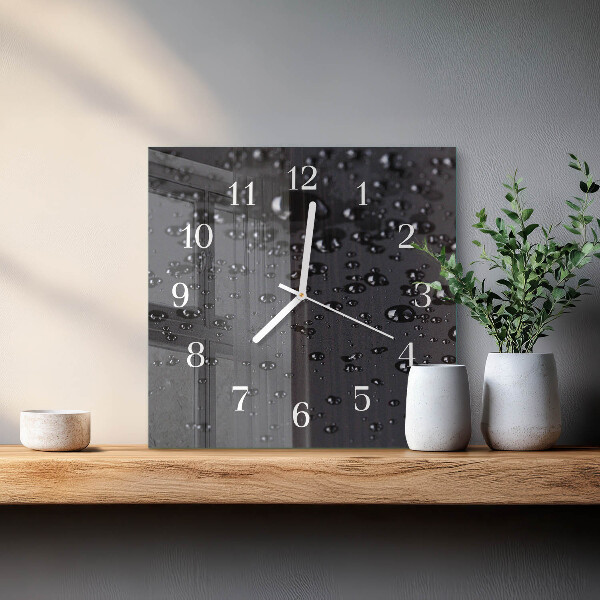 Square wall clock Drops
