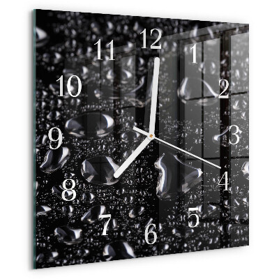 Square wall clock Drops