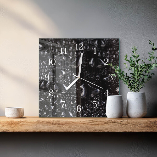 Square wall clock Drops