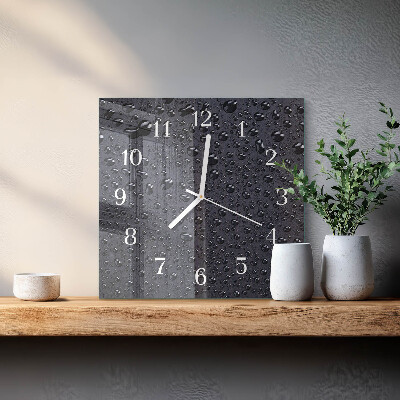 Square wall clock Drops