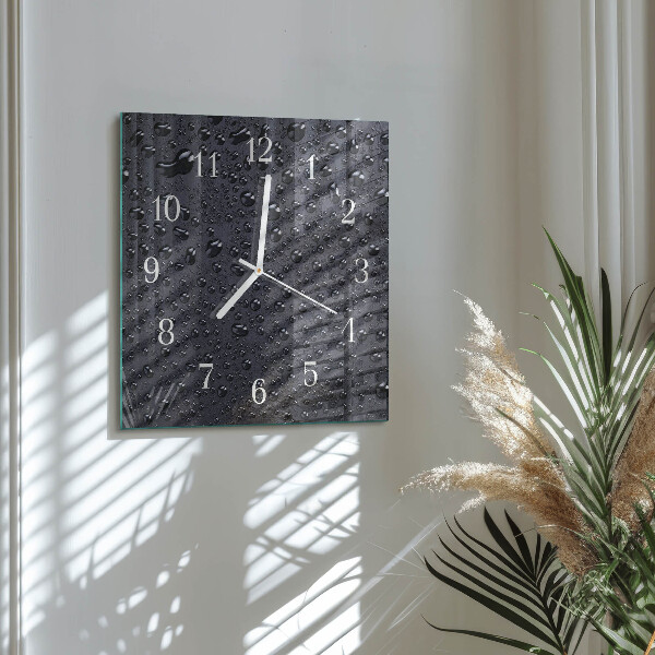 Square wall clock Drops