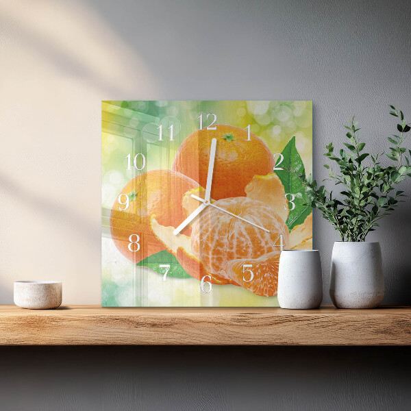 Square wall clock Oranges