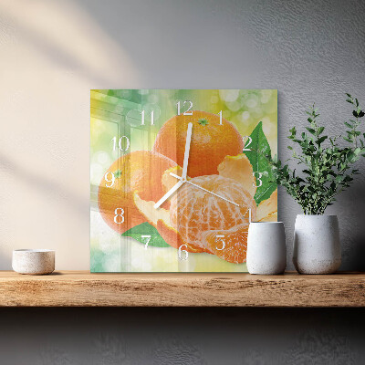 Square wall clock Oranges