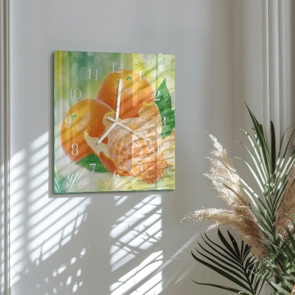 Square wall clock Oranges