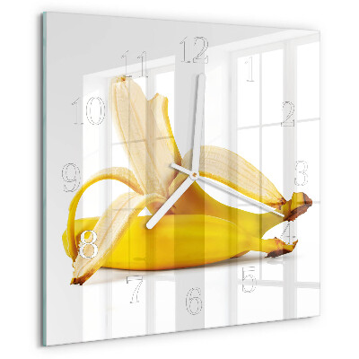 Square wall clock Bananas