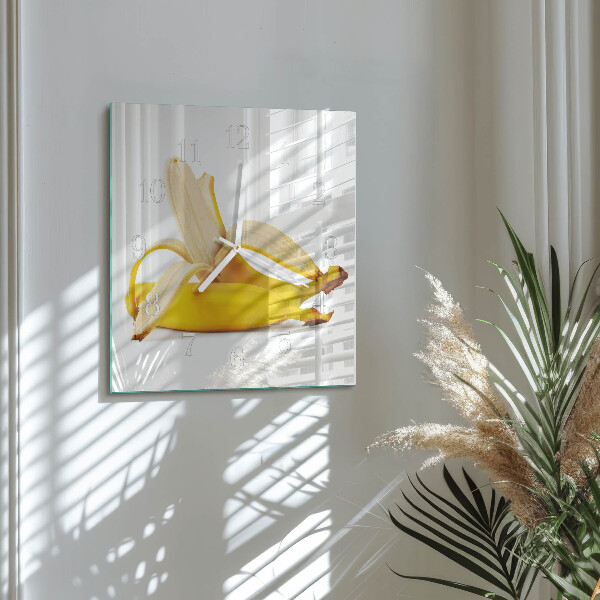 Square wall clock Bananas