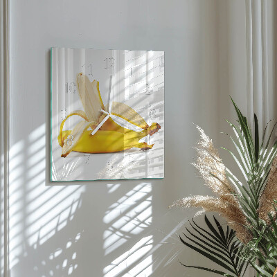 Square wall clock Bananas