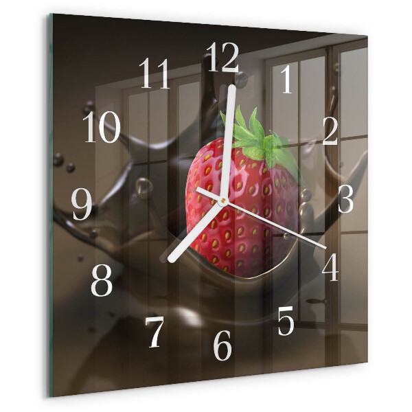 Square wall clock Chocolate