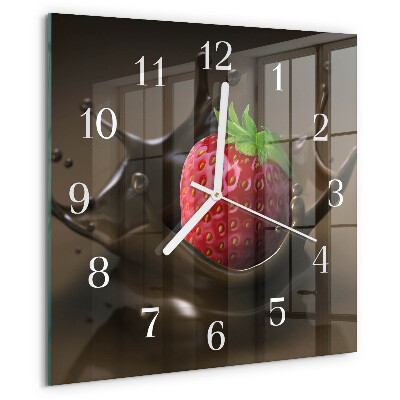 Square wall clock Chocolate