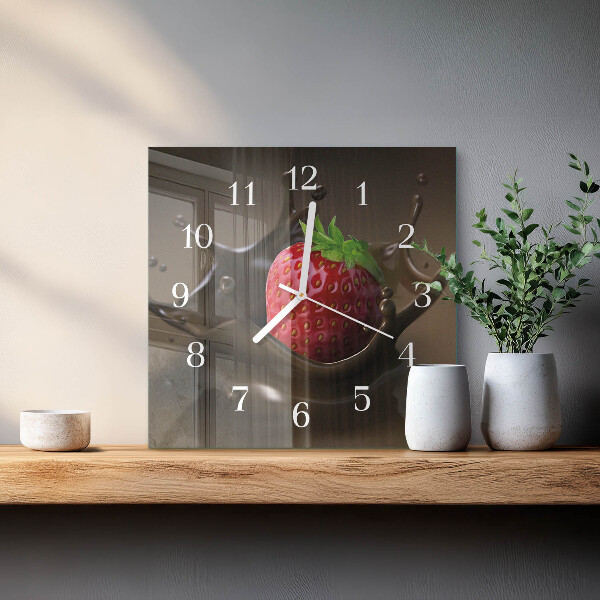 Square wall clock Chocolate