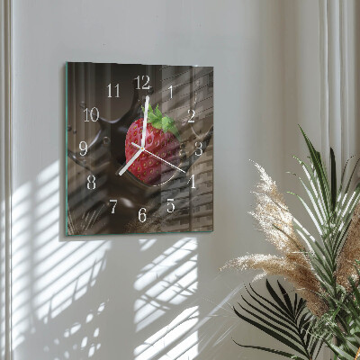 Square wall clock Chocolate